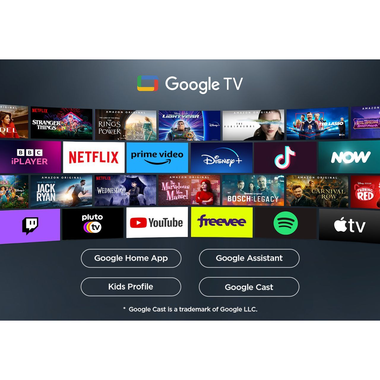 TCL 55T8C-UK 55 Inch QLED 4K Ultra HD Smart TV Bluetooth WiFi