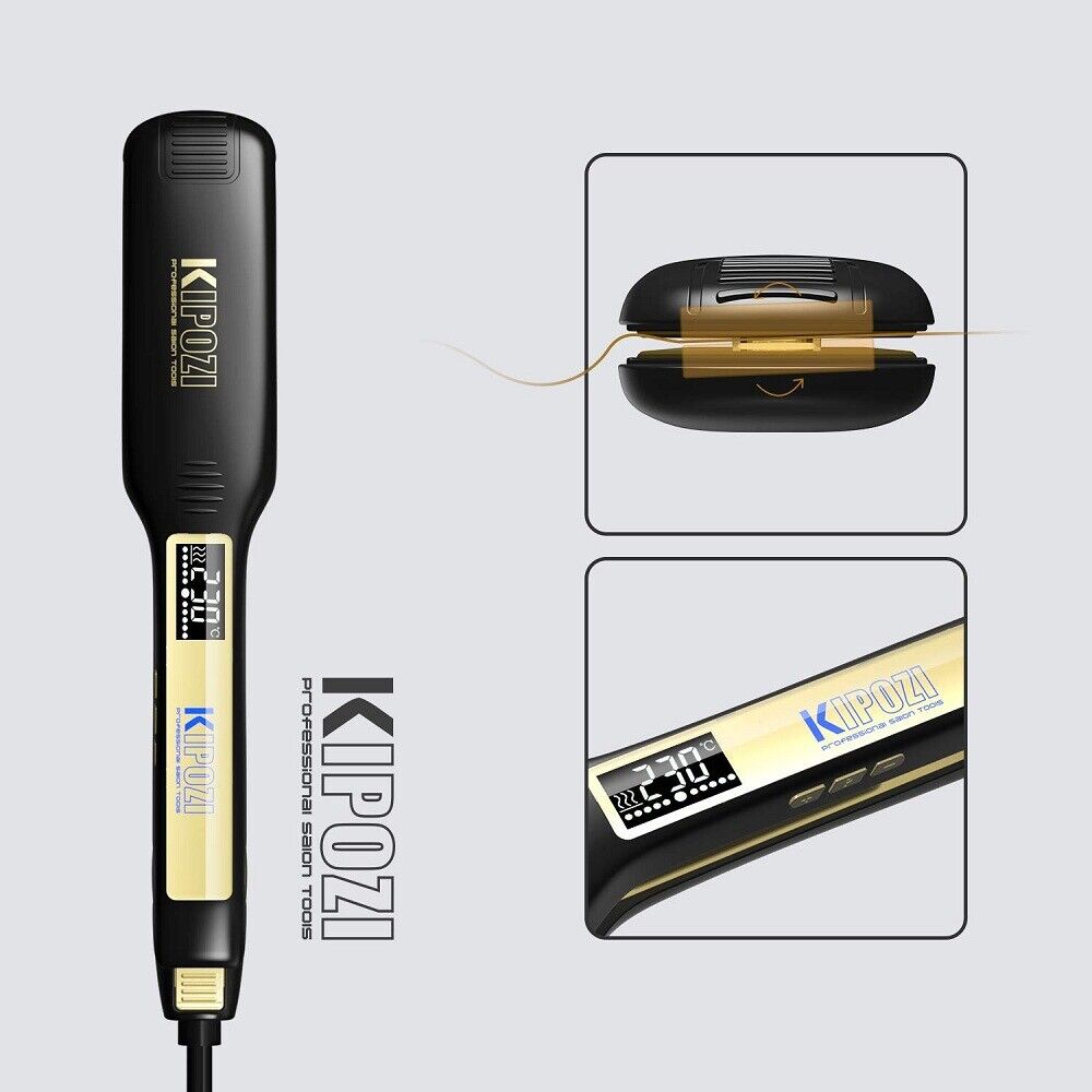 KIPOZI Professional Hair Straighteners Wide Plates Digital Display Heat up Fast