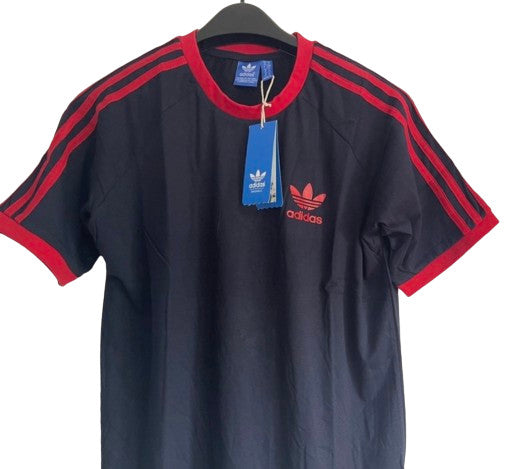 MEN'S ADIDAS ORIGINALS TEE SHORT SLEEVE CREW NECK THREE STRIPE T-SHIRT L, XL
