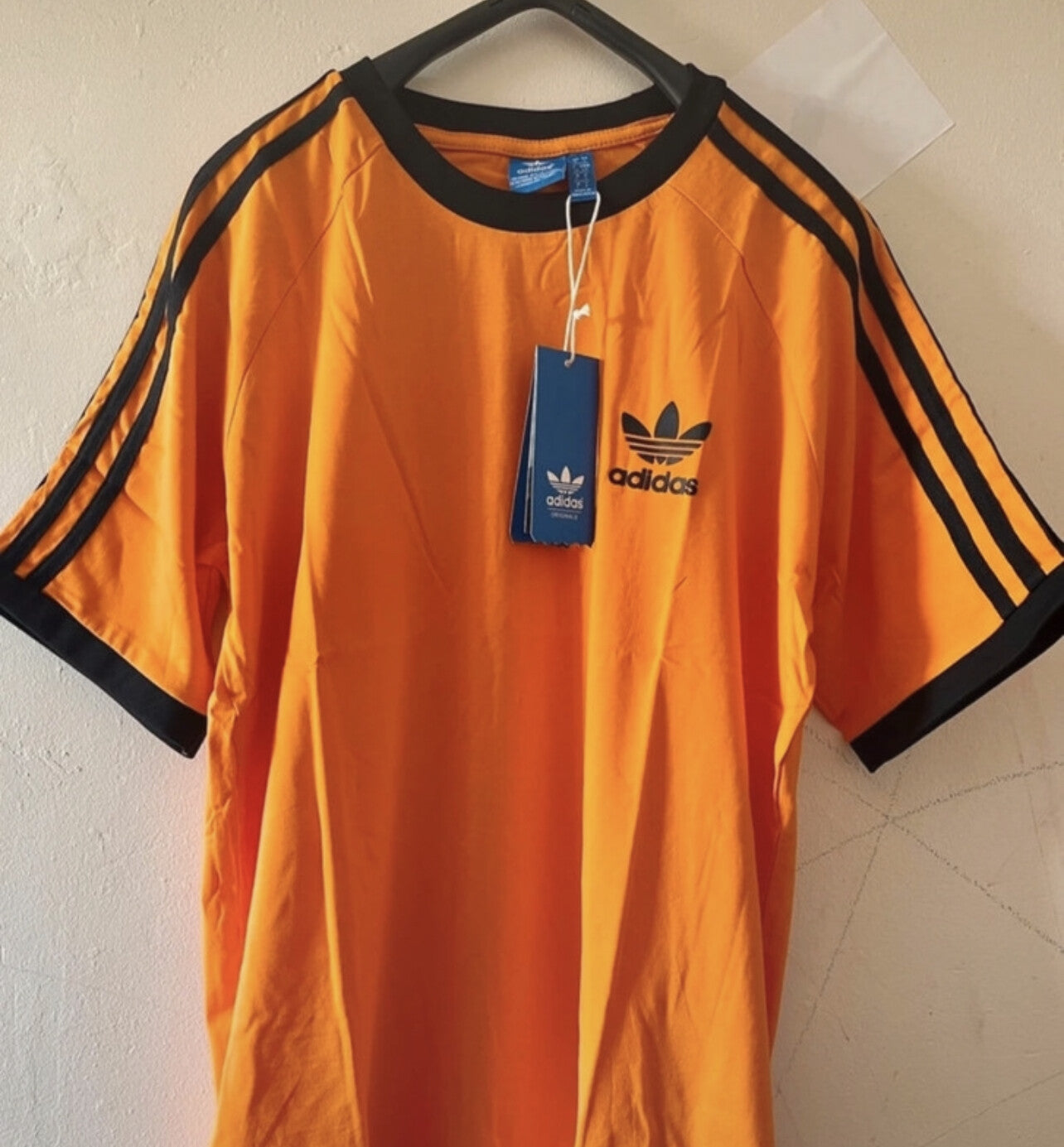 MEN'S ADIDAS ORIGINALS TEE SHORT SLEEVE CREW NECK THREE STRIPE T-SHIRT L, XL