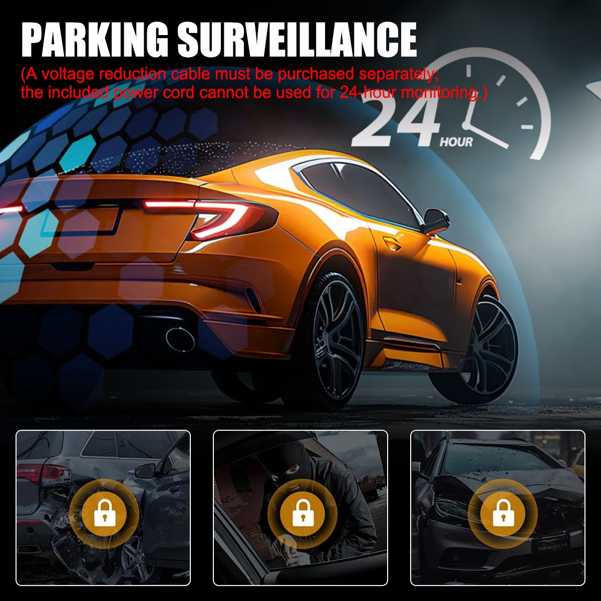 Front and Rear 4K Dash Cam View 120° Car Camera Night Vision with Built in WiFi