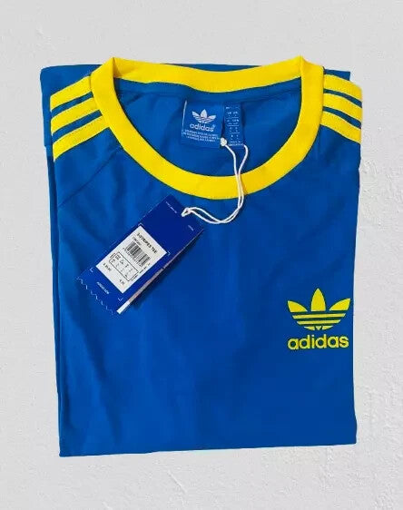 MEN'S ADIDAS ORIGINALS TEE SHORT SLEEVE CREW NECK THREE STRIPE T-SHIRT L, XL