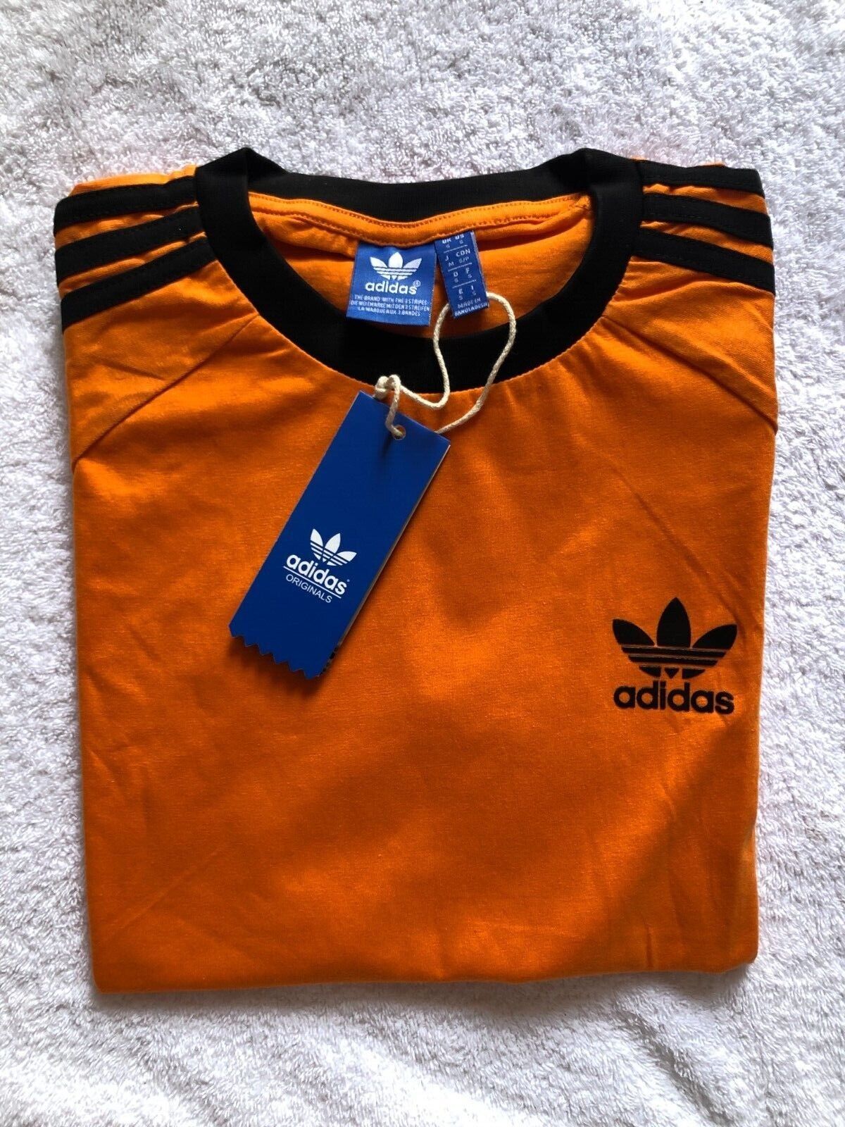MEN'S ADIDAS ORIGINALS TEE SHORT SLEEVE CREW NECK THREE STRIPE T-SHIRT L, XL