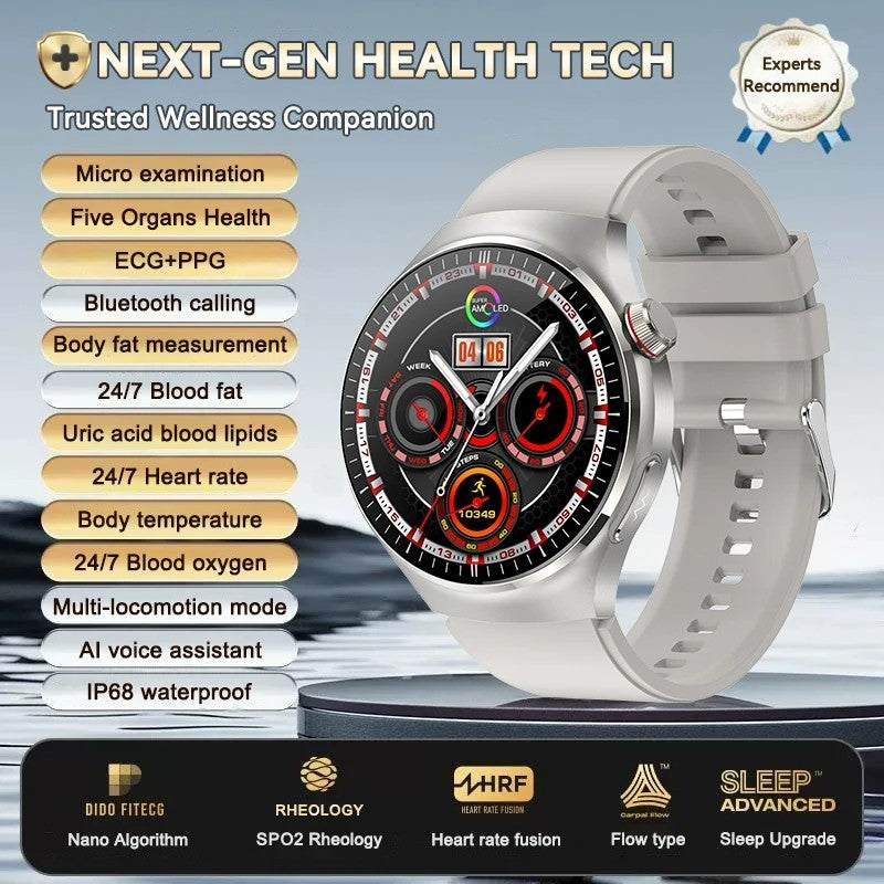 UK 2025 New Medical Grade Smart Watch Blood Pressure Oxygen Heart Rate Bluetooth