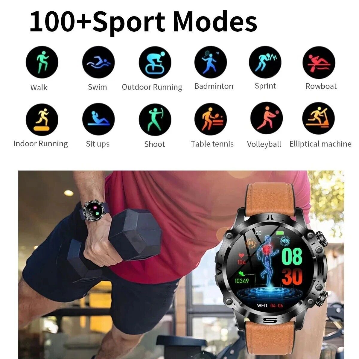 Smart Watch Men Women Fitness Tracker Blood Pressure Heart Rate Sport Watches UK