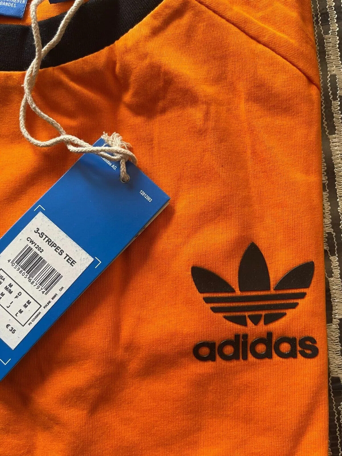 MEN'S ADIDAS ORIGINALS TEE SHORT SLEEVE CREW NECK THREE STRIPE T-SHIRT L, XL