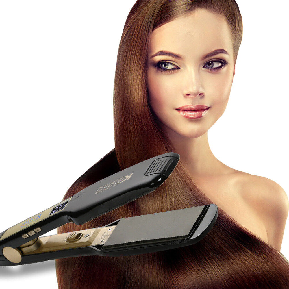 KIPOZI Professional Hair Straighteners Wide Plates Digital Display Heat up Fast