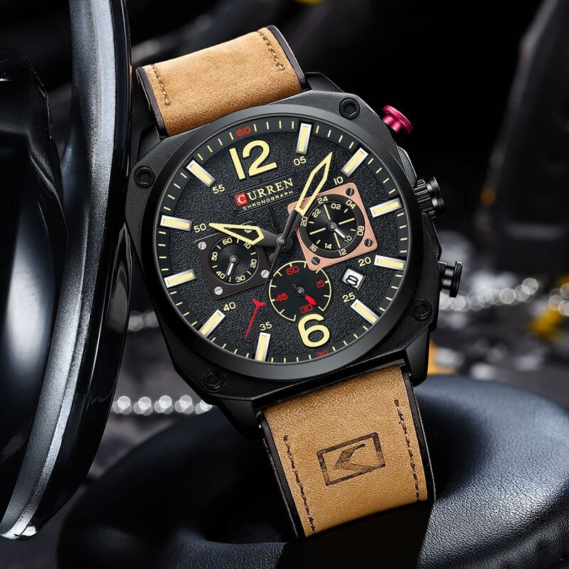 Luxury Men's Chronograph Date Quartz Luminous Waterproof Military Sports Watches