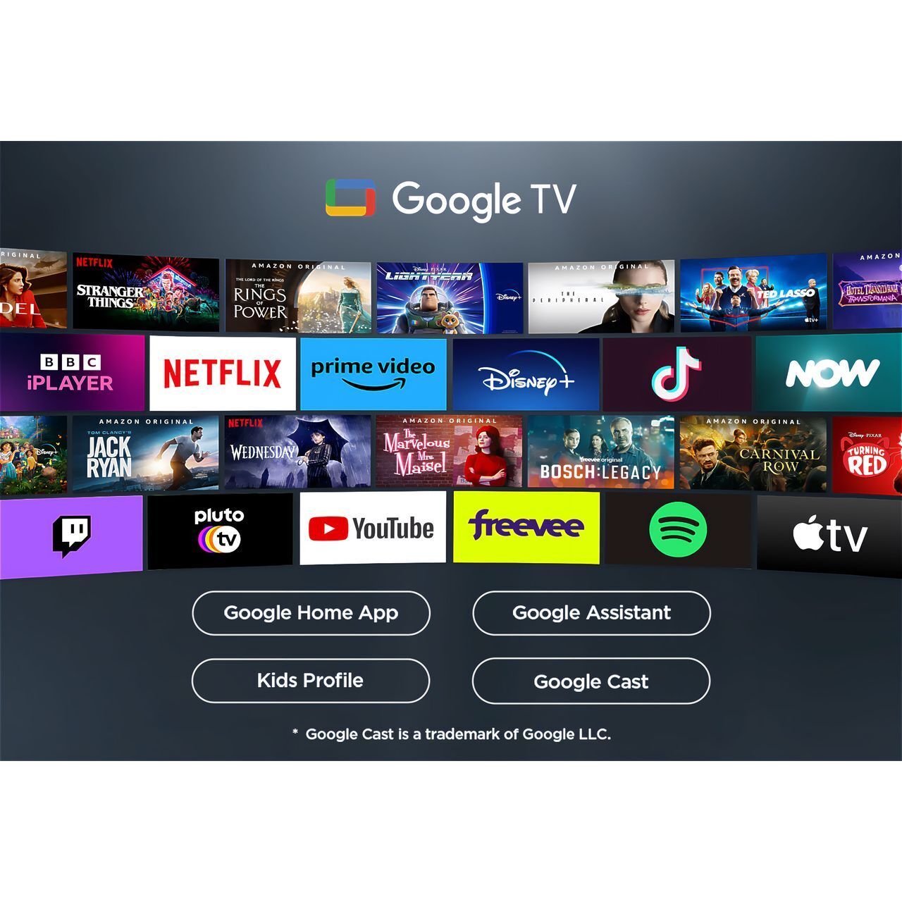 TCL 50P7K-UK 50 Inch QLED 4K Ultra HD Smart TV Bluetooth WiFi