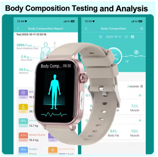 Smart Watch Men Women Fitness Tracker Blood Pressure Heart Rate Sport Watches UK
