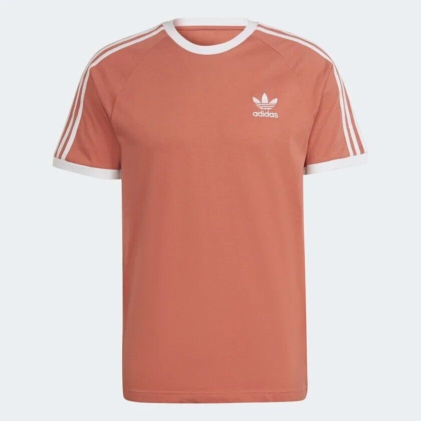 MEN'S ADIDAS ORIGINALS TEE SHORT SLEEVE CREW NECK THREE STRIPE T-SHIRT L, XL