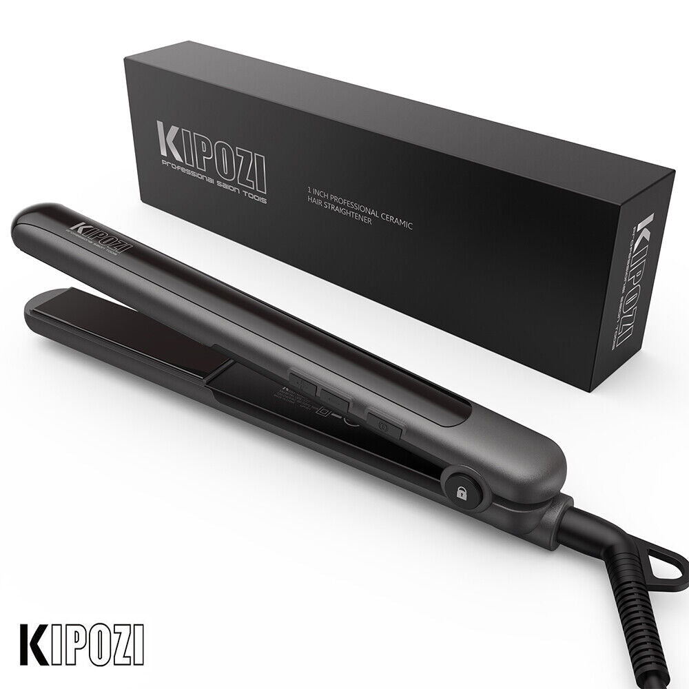 KIPOZI Pro 2 In1 Hair Straighteners Travel 230C Digital Display 30S Instant Heat