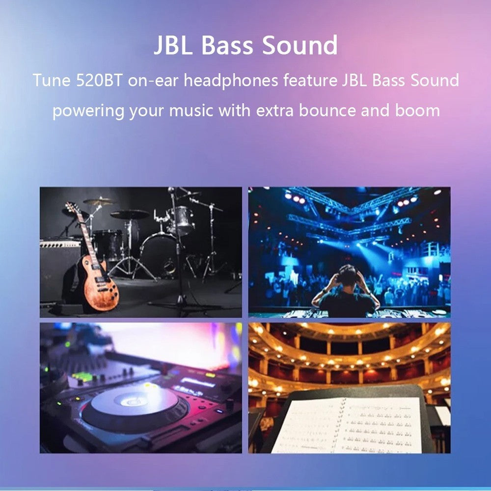 JBL Tune 520BT Wireless Bluetooth Headphones On Ear with Microphone