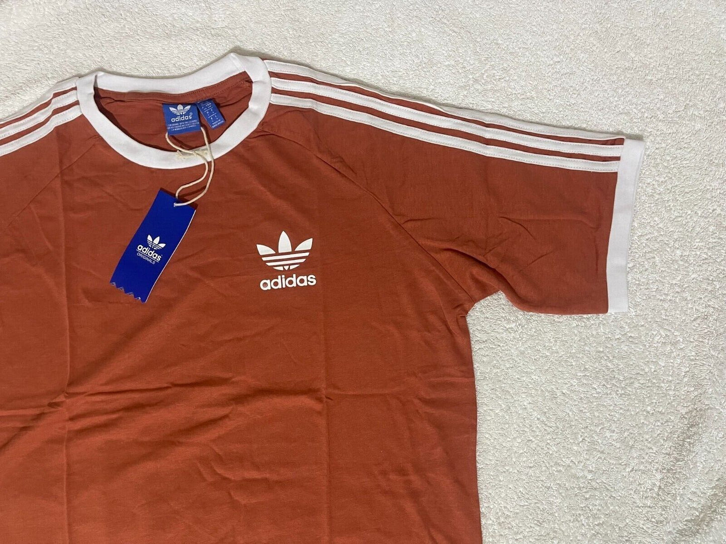 MEN'S ADIDAS ORIGINALS TEE SHORT SLEEVE CREW NECK THREE STRIPE T-SHIRT L, XL