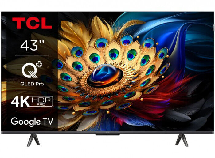 TCL 43" Inch C655K 4K QLED Ultra HD HDR Smart TV 43C655K - Free 2 Yr Warranty