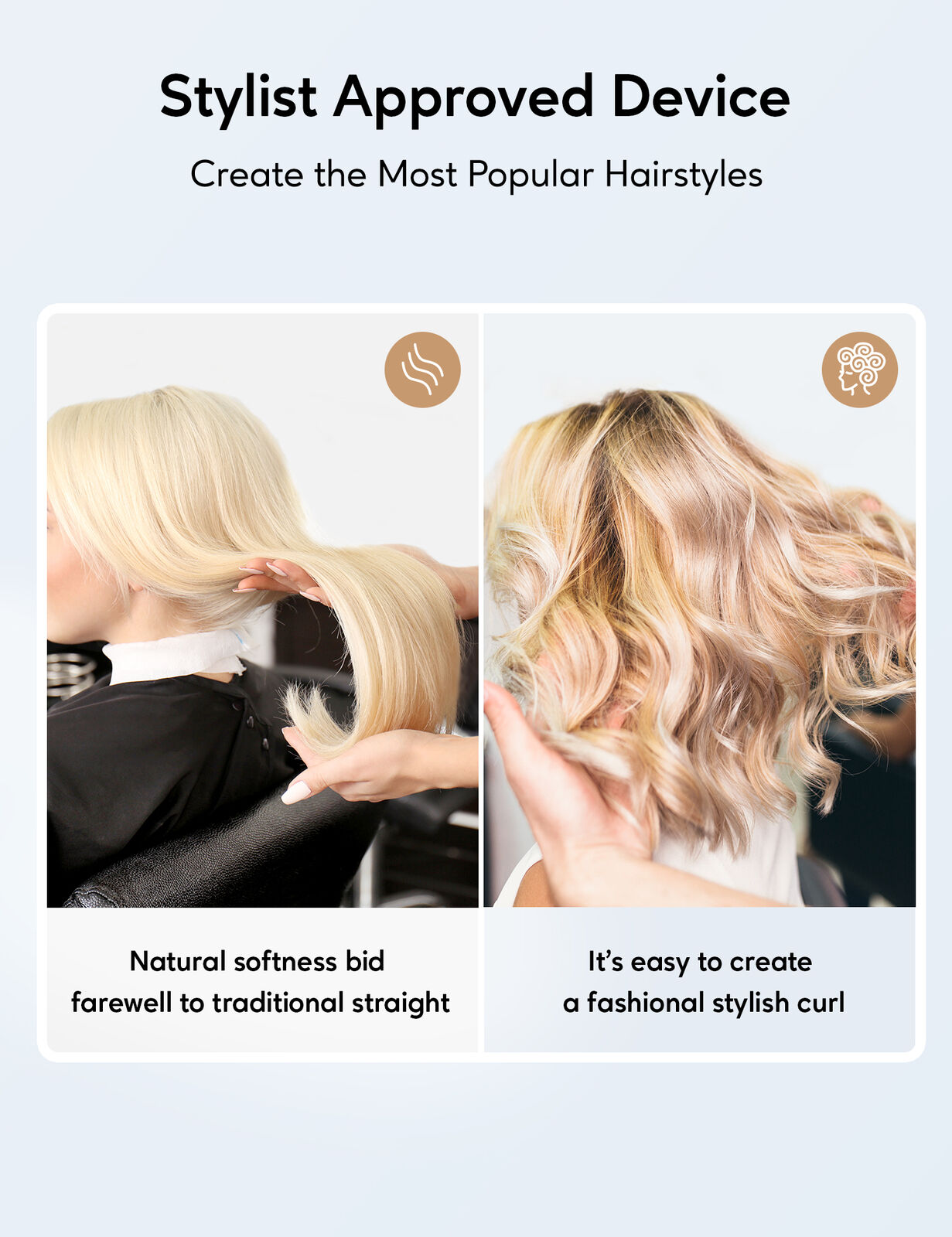 KIPOZI Professional Hair Straighteners Wide Plates Digital Display Heat up Fast