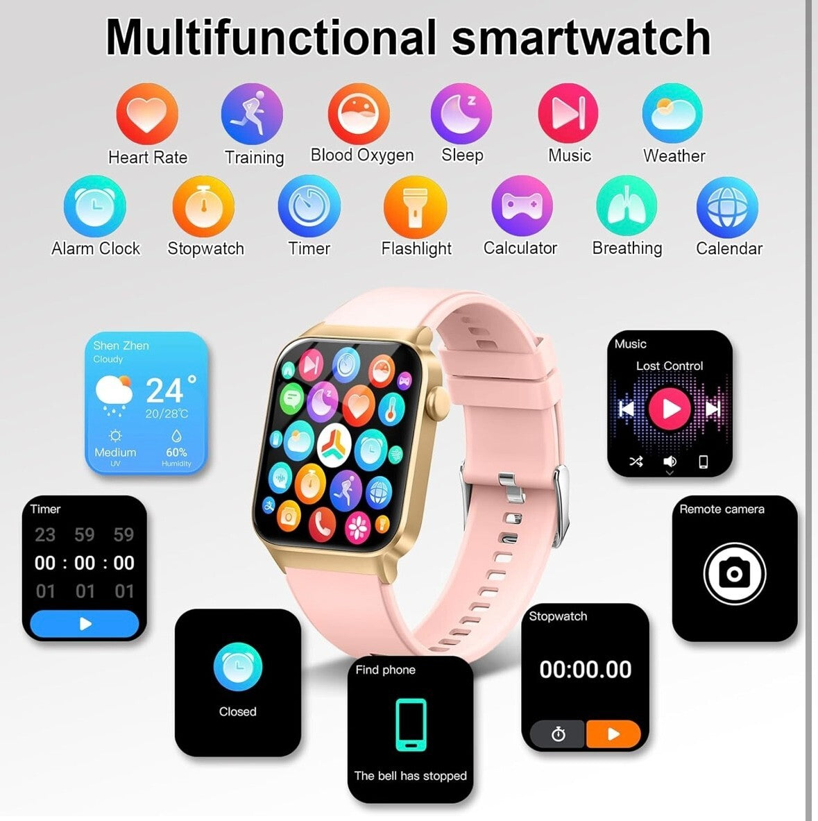 Smart Watch for Men Women Answer/Make Calls, 1.85" Touch Screen