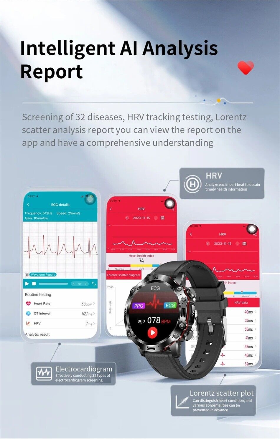 Smart Watch Men Women Fitness Tracker Blood Pressure Heart Rate Sport Watches UK