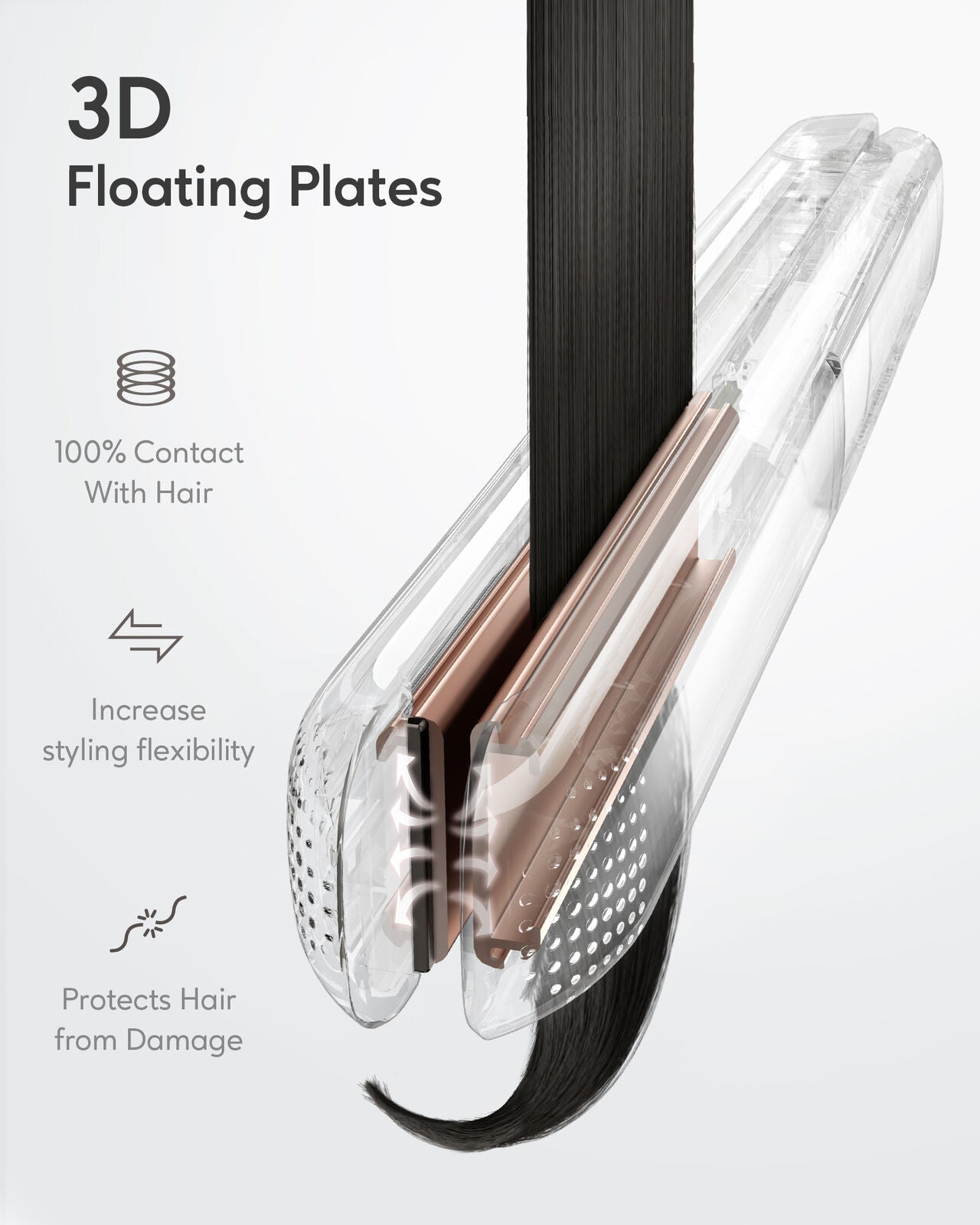 KIPOZI Professional Hair Straighteners Wide Plates Digital Display Heat up Fast