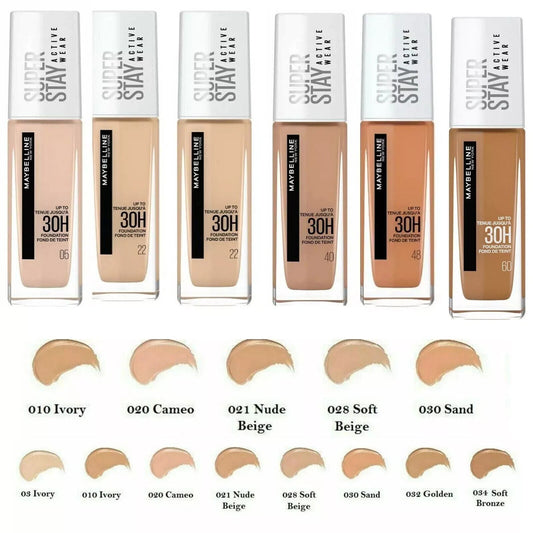 Maybelline SuperStay Active Wear Foundation 30H Long Lasting New - All Shades