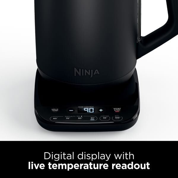 Ninja Black Perfect Temperature Kettle, Rapid Boil – [KT200UKREF]