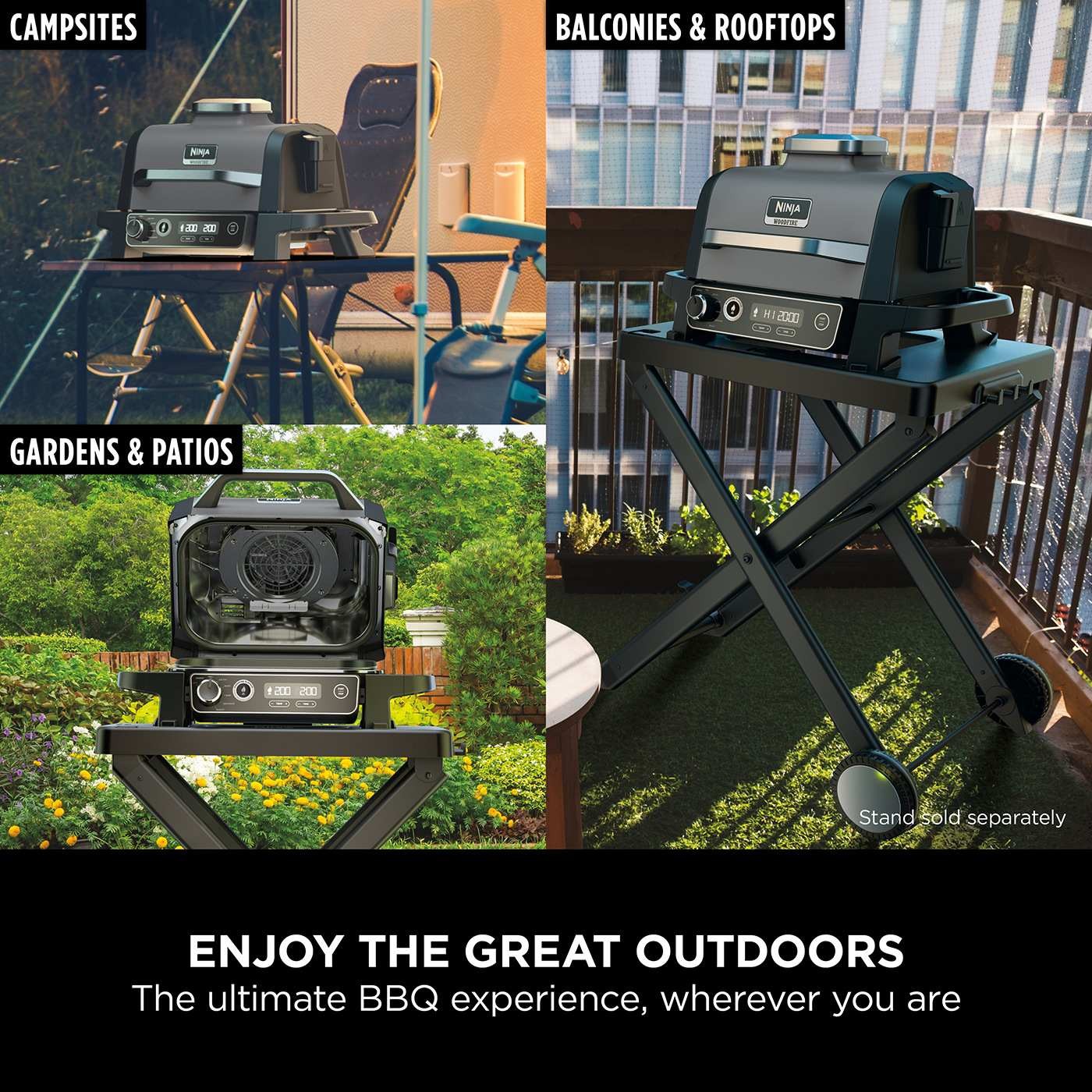 Ninja Woodfire Electric Outdoor BBQ Grill & Smoker [OG701UK]
