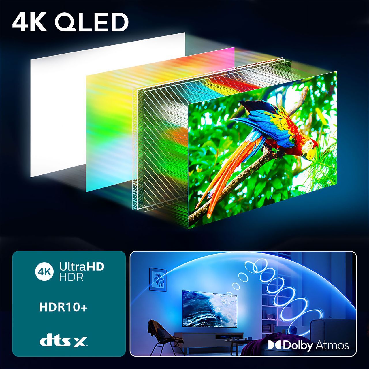 Philips TPVision 43PUS8500/05 43 Inch QLED 4K Ultra HD Smart Ambilight TV