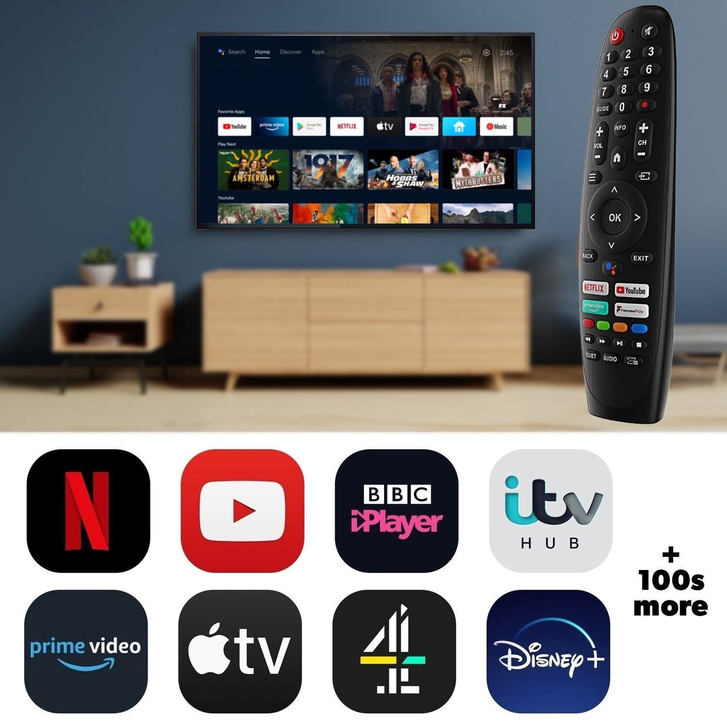 electriQ 50 inch Android Smart 4K Ultra HD TV with Dolby Vision and  eiq-M450DVA