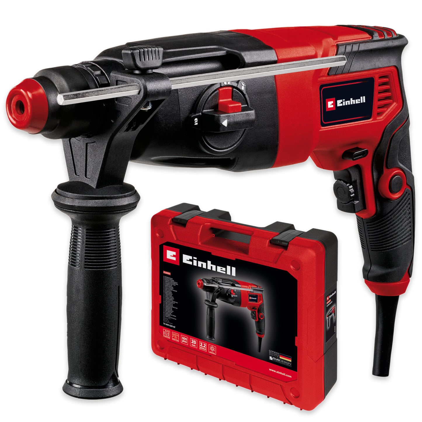 Einhell Rotary Hammer Drill 2.2J 620W TC-RH 620 4F With Case Refurb GRADE A