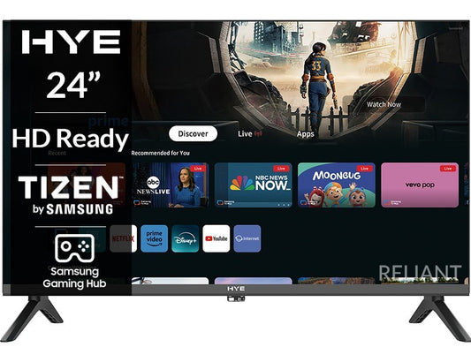 HYE 24" Inch Smart TV HD Ready 720p Frameless Tizen OS 3 x HDMI - 24HDS1008
