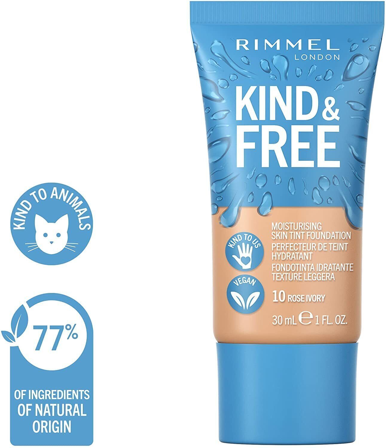 Rimmel Kind & Free Moisturising Skin Tint Foundation 30ml - Various Shade - New