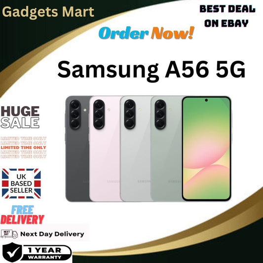 Samsung Galaxy A56 5G 128GB + 8GB RAM Unlocked SMART PHONE 2025 Model-Brand New